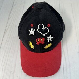 Walt Disney World Black Red Baseball Trucker Hat Mickey Mouse Child Adjustable